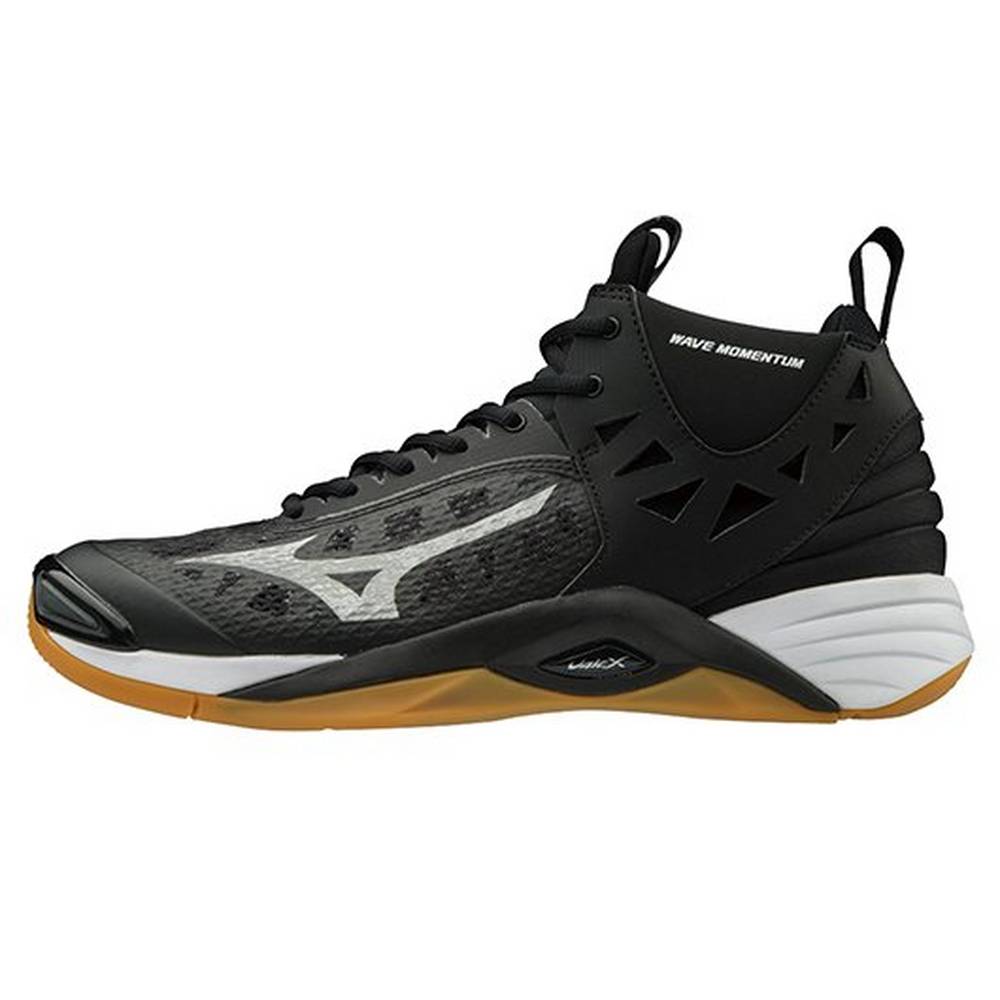 Scarpe Pallavolo Mizuno Wave Momentum Mid Uomo - Nere/Argento - 90315-YAZH